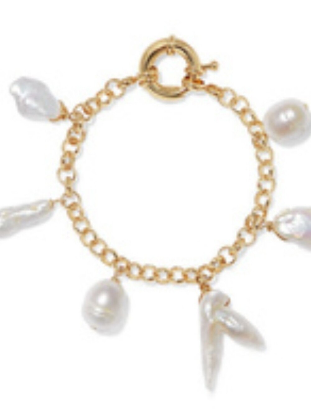 ÉLIOU Deia Gold-Plated Pearl Bracelet New